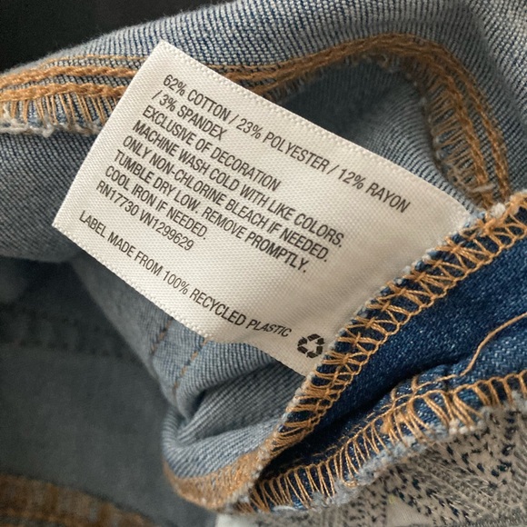 Knox Rose Denim side tribal boho embroidered pattern denim jeans pants size 12 - Picture 4 of 7